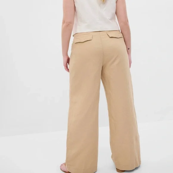 Gap Linen cotton pleated pants, tall - Picture 2 of 3